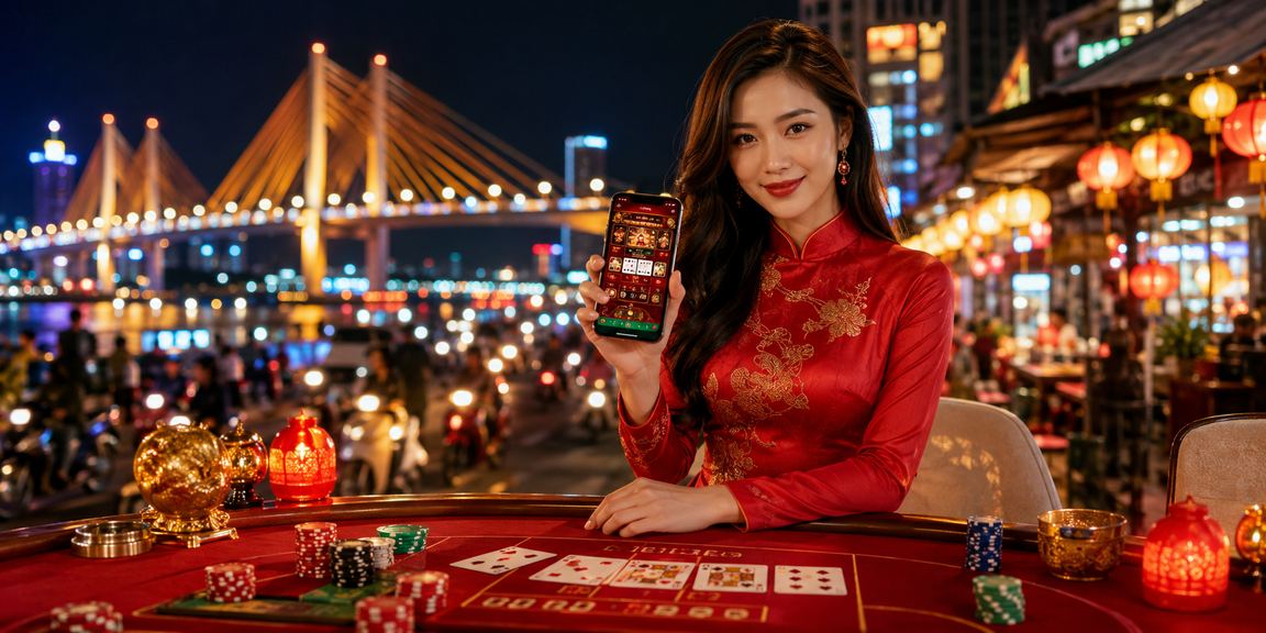 Người phụ nữ mặc áo dài tại Cần Thơ chơi baccarat trực tuyến trên điện thoại