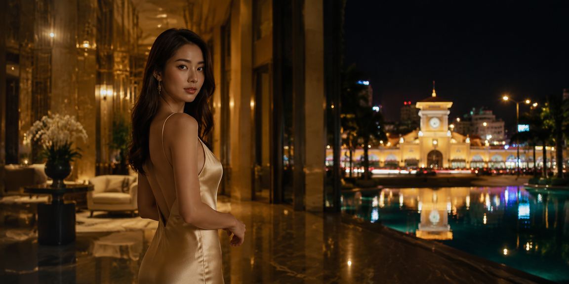 Người phụ nữ tại Thành phố Hồ Chí Minh đăng nhập tài khoản casino trực tuyến trên điện thoại